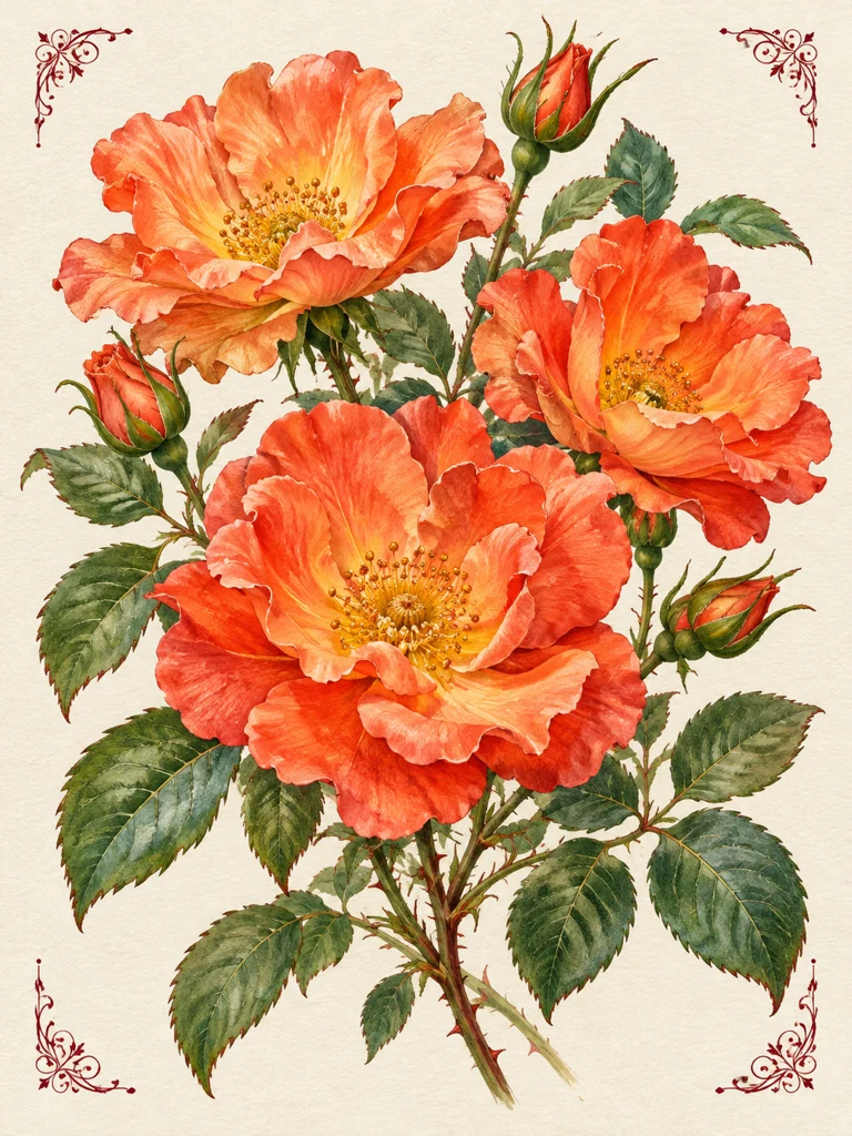 La rose corail